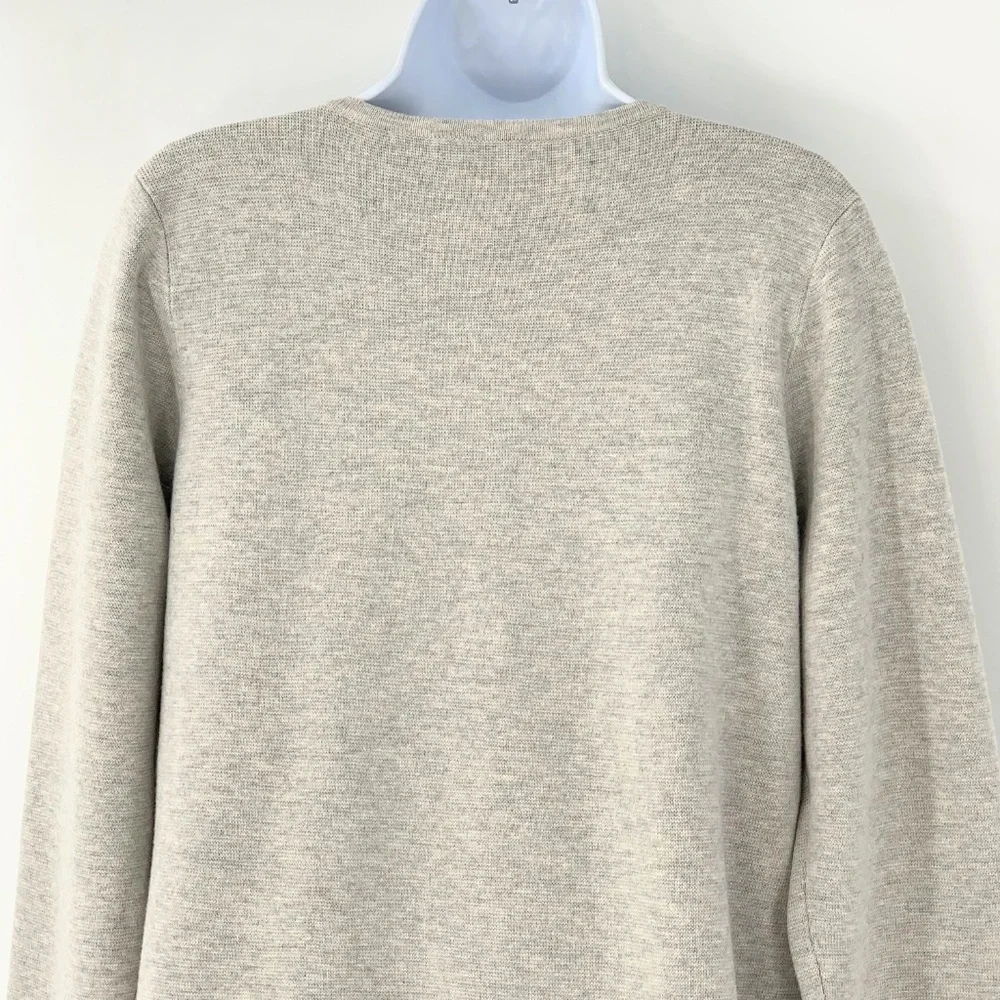 J Crew Women Sweater Long Cardigan Open Front Collarless Grey Sz S - Picture 5 of 8